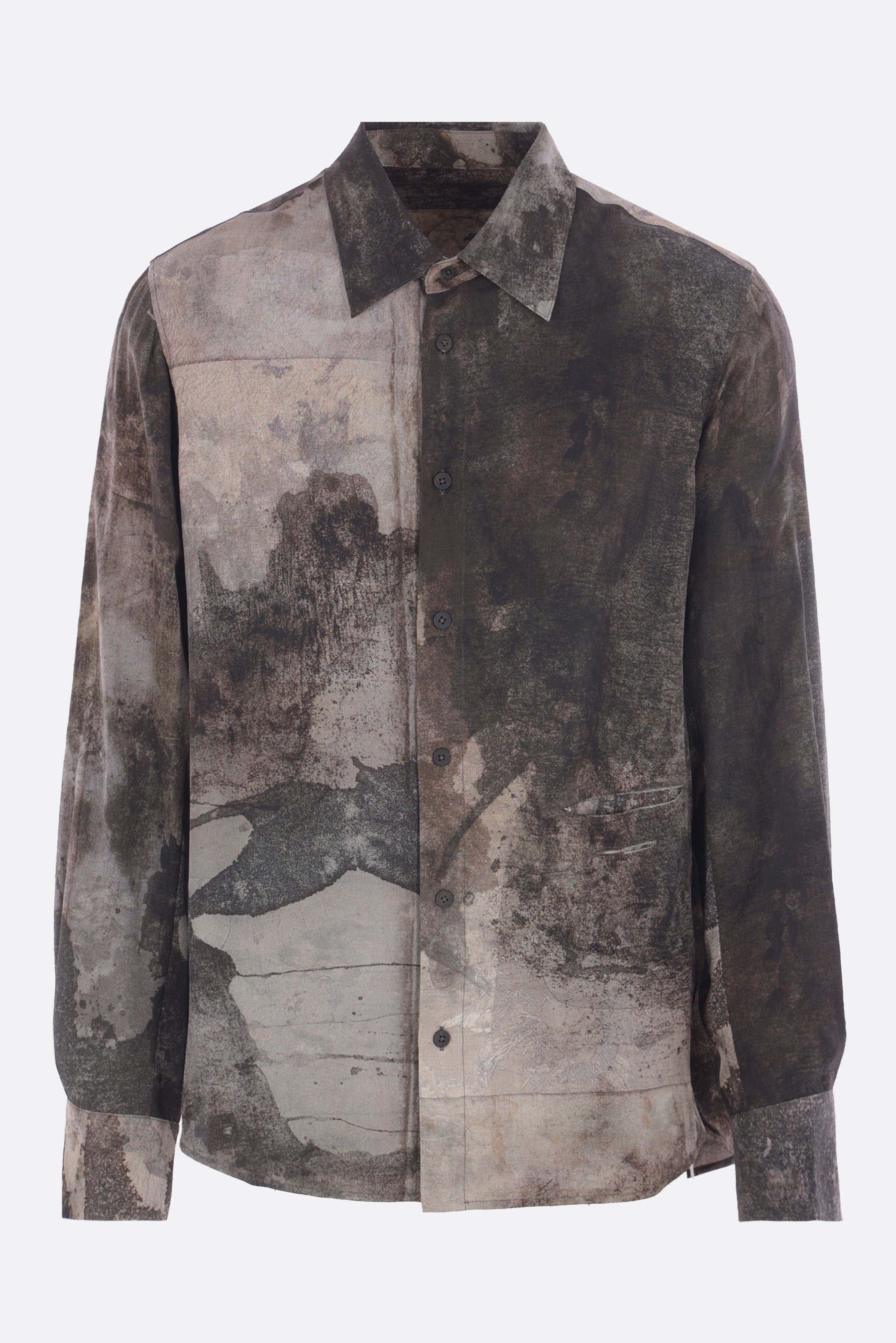 silk shirt with digital print