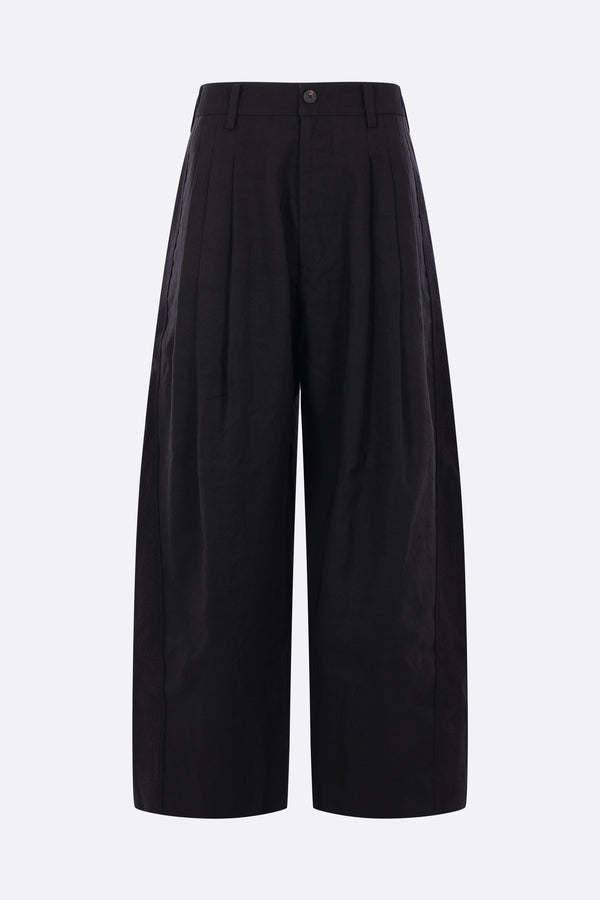 wide-leg patchwork trousers