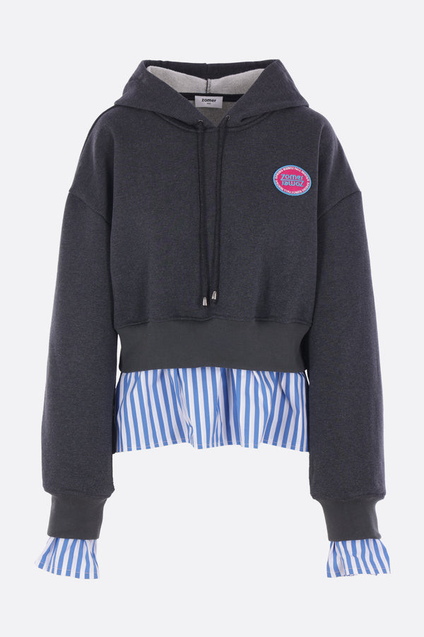 Sivon hoodie in jersey and poplin