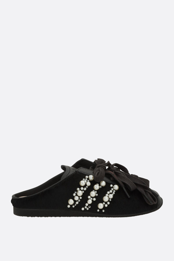 SR Japan mule sneakers in pony hair