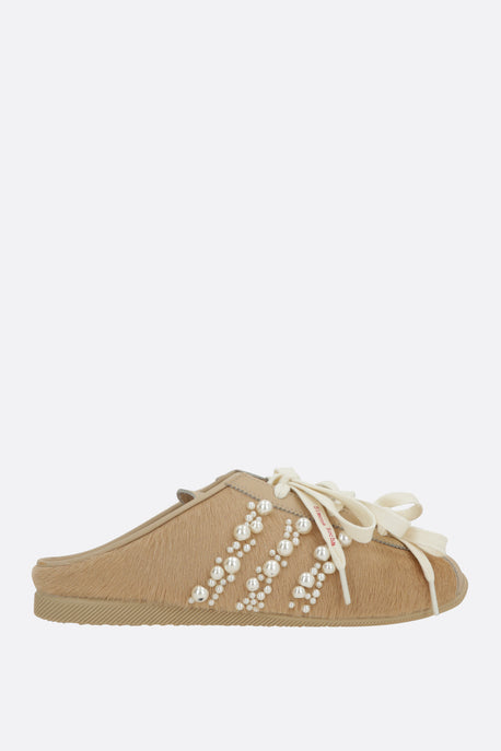 SR Japan mule sneakers in pony hair
