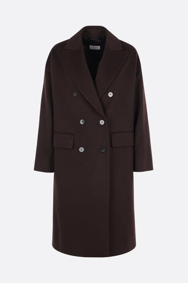 double-breasted coat in wool
