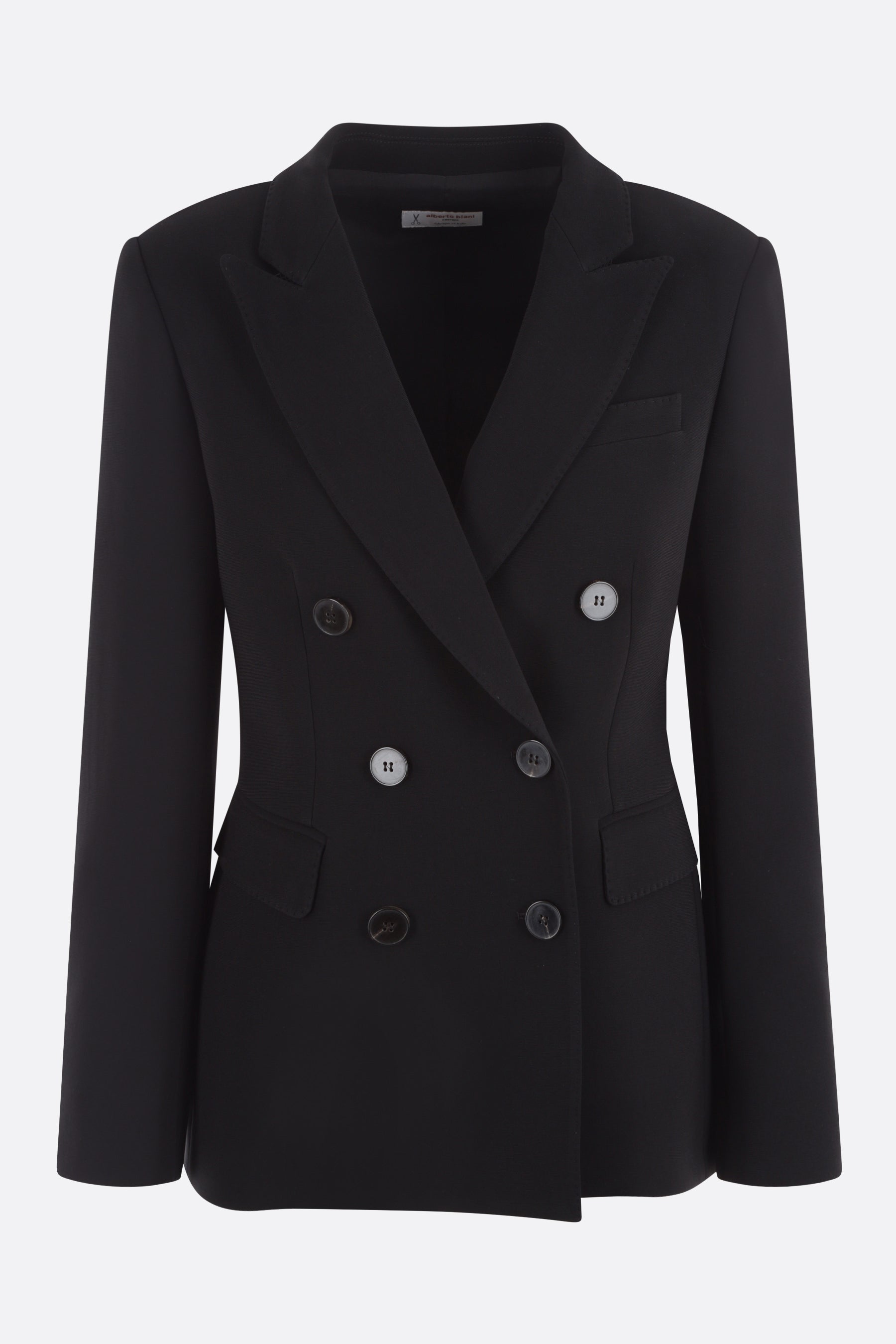 double-breasted jacket in stretch cady