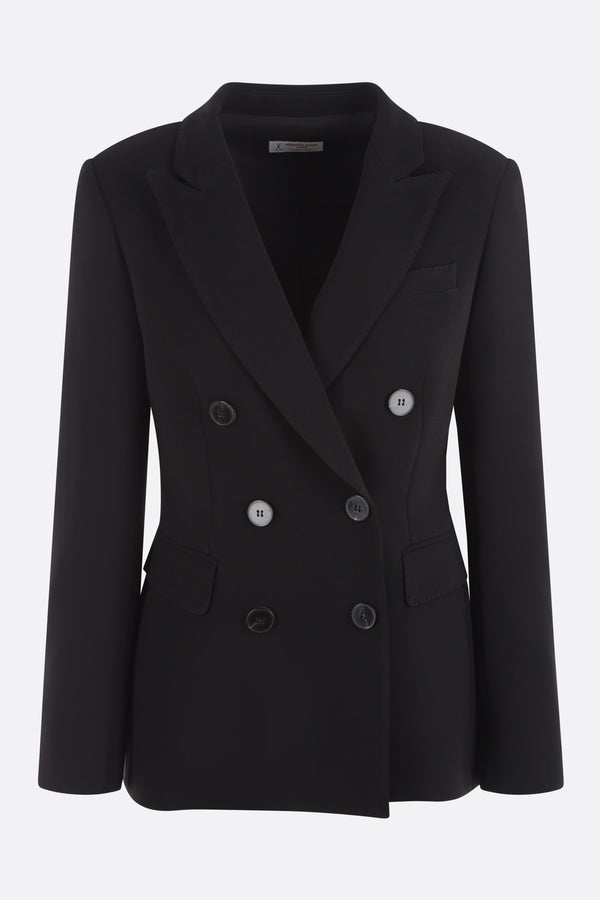 double-breasted jacket in stretch cady