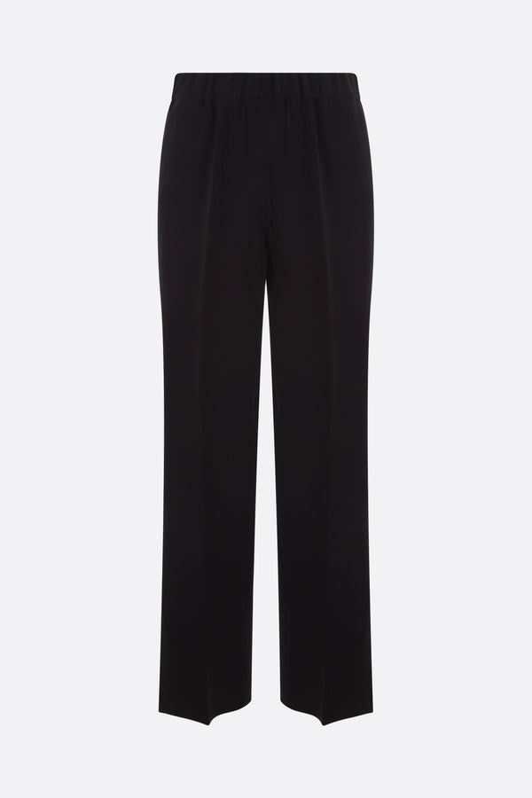 pantalone a gamba larga in cady stretch