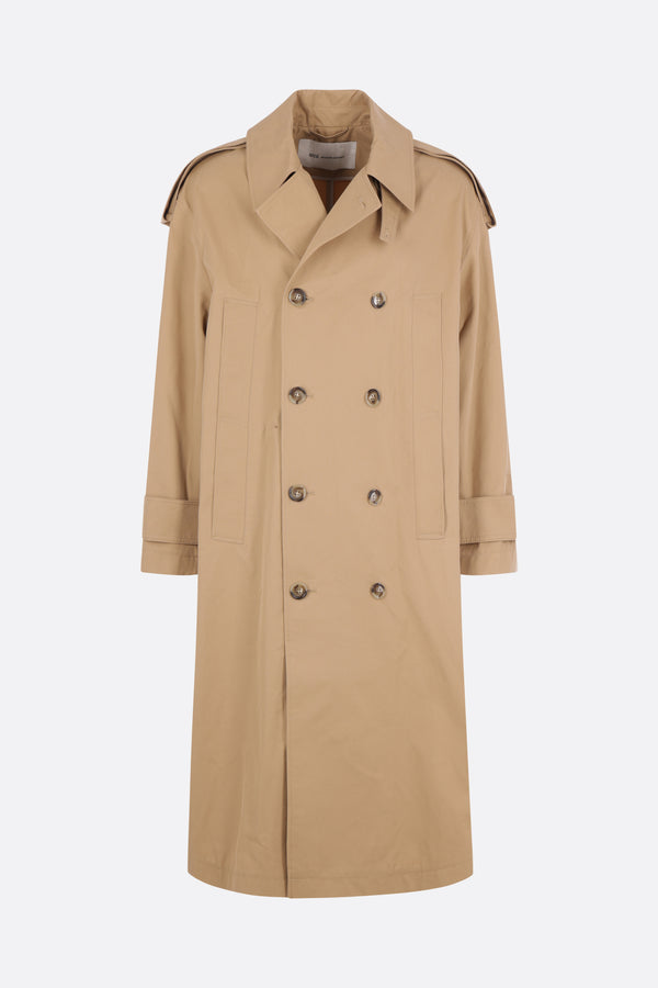 trench doppiopetto in gabardine