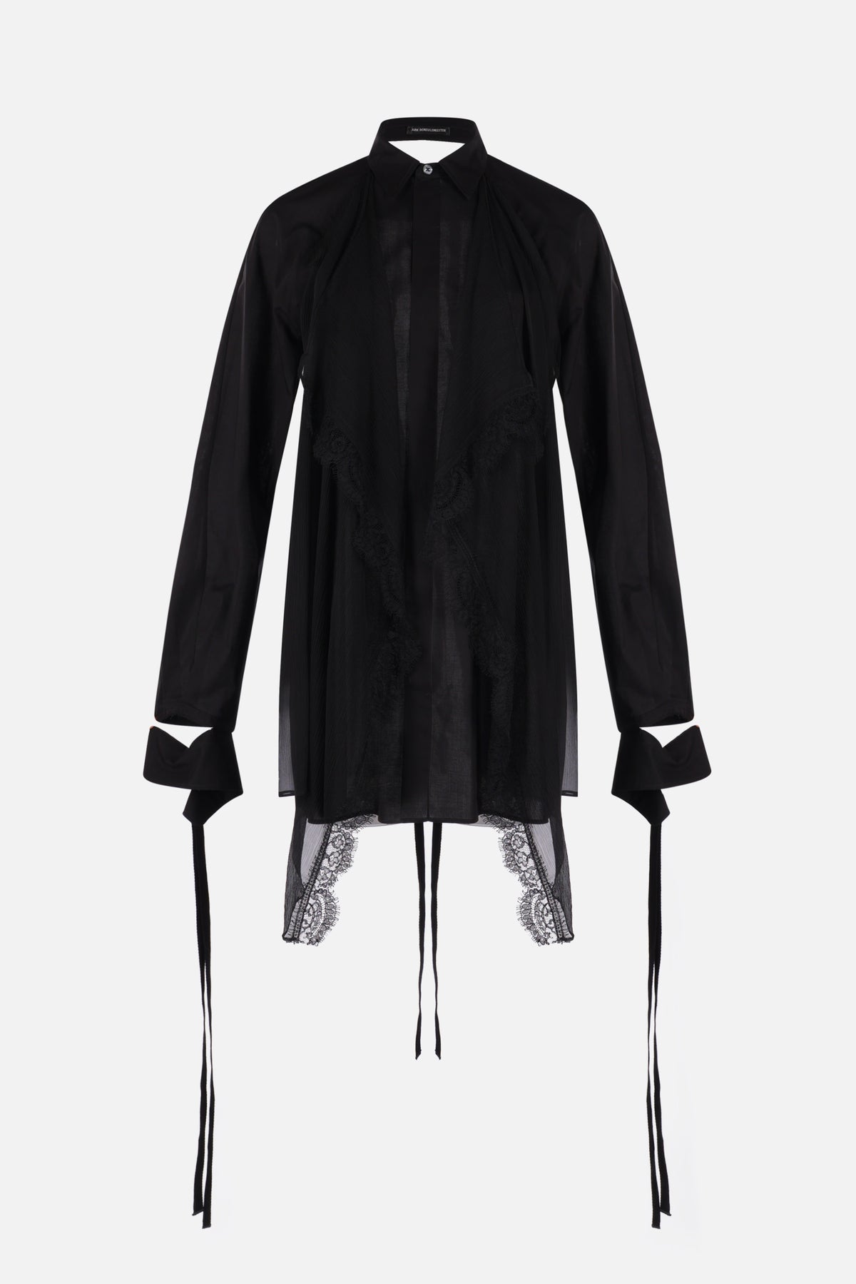 Sini shirt in crepon with ruffle