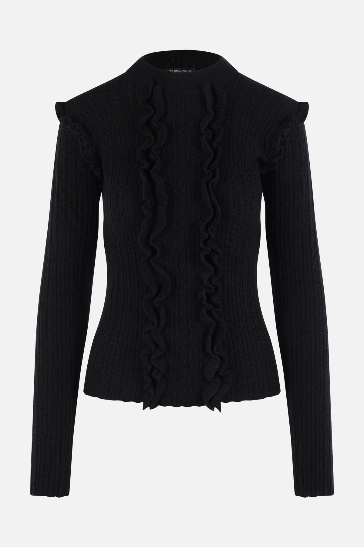 Mirna sweater in wool with ruffles