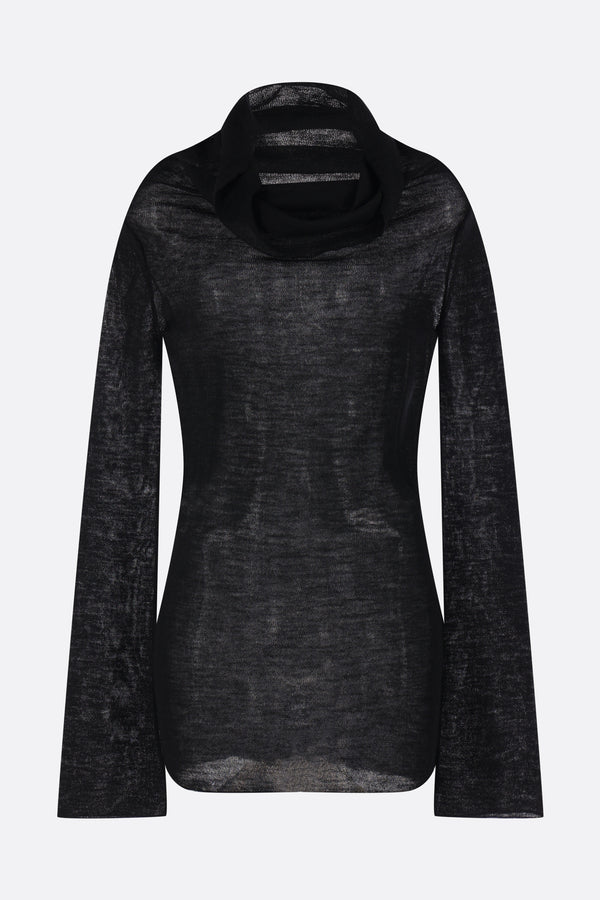 Tizziana long-sleeve top in wool