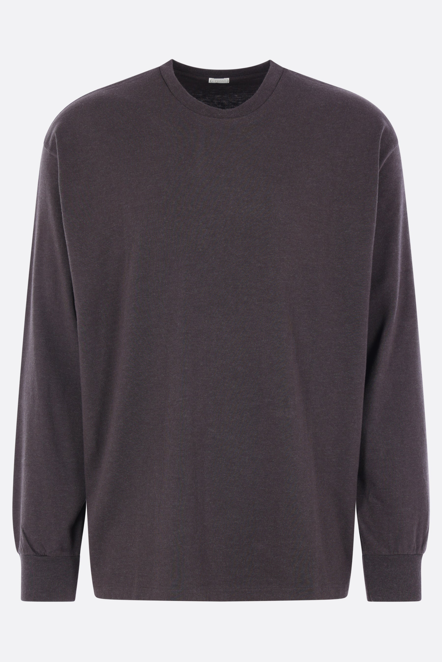 long-sleeve t-shirt in cotton and cashmere