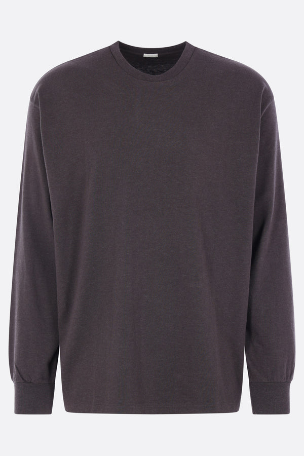 long-sleeve t-shirt in cotton and cashmere