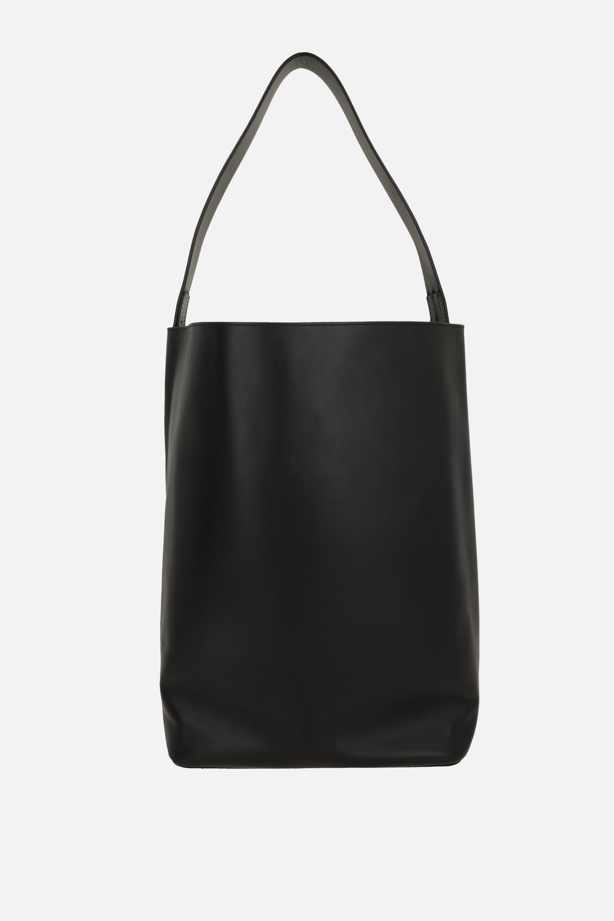 borsa a spalla in pelle liscia