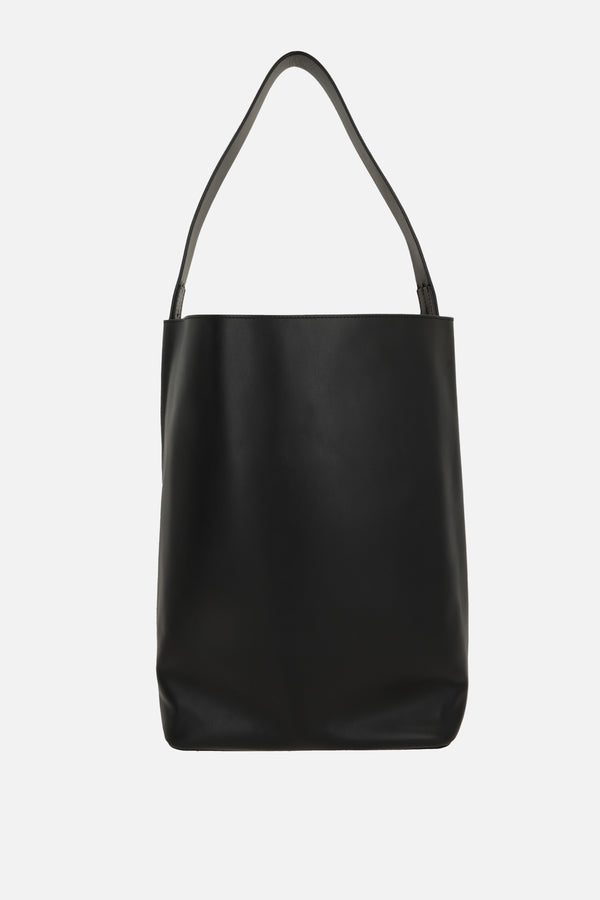 borsa a spalla in pelle liscia