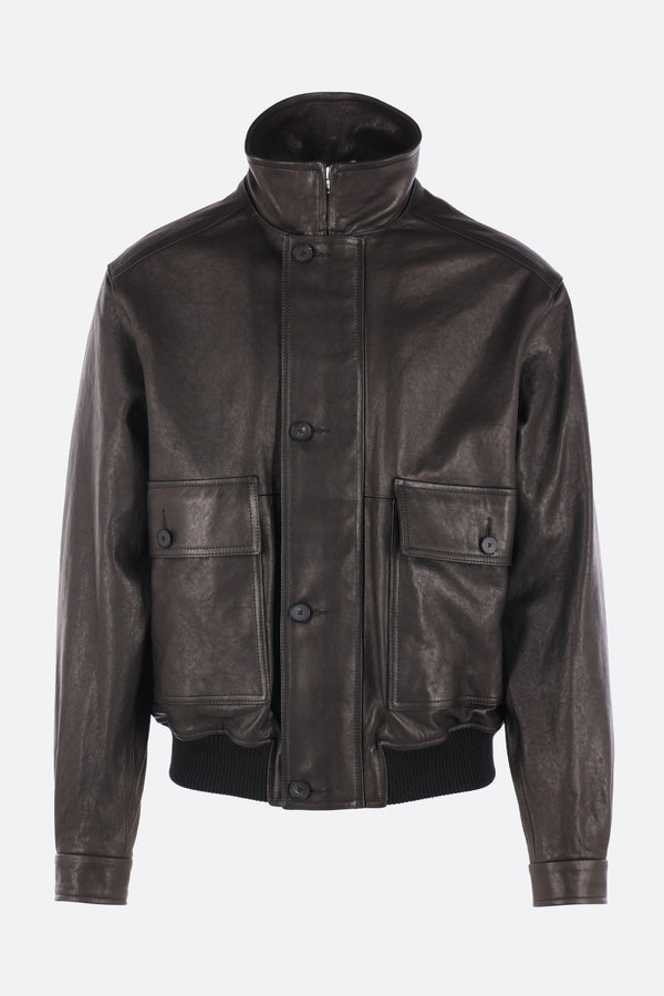 leather bomber jacket