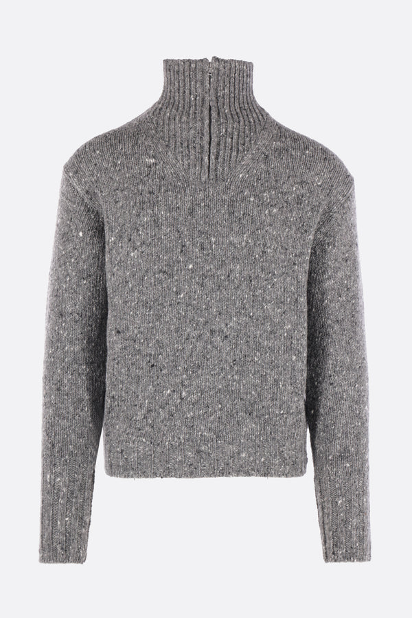 pullover half-zip in lana