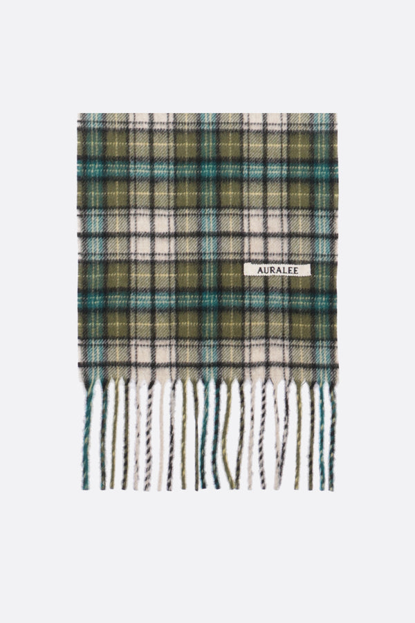 check cashmere scarf
