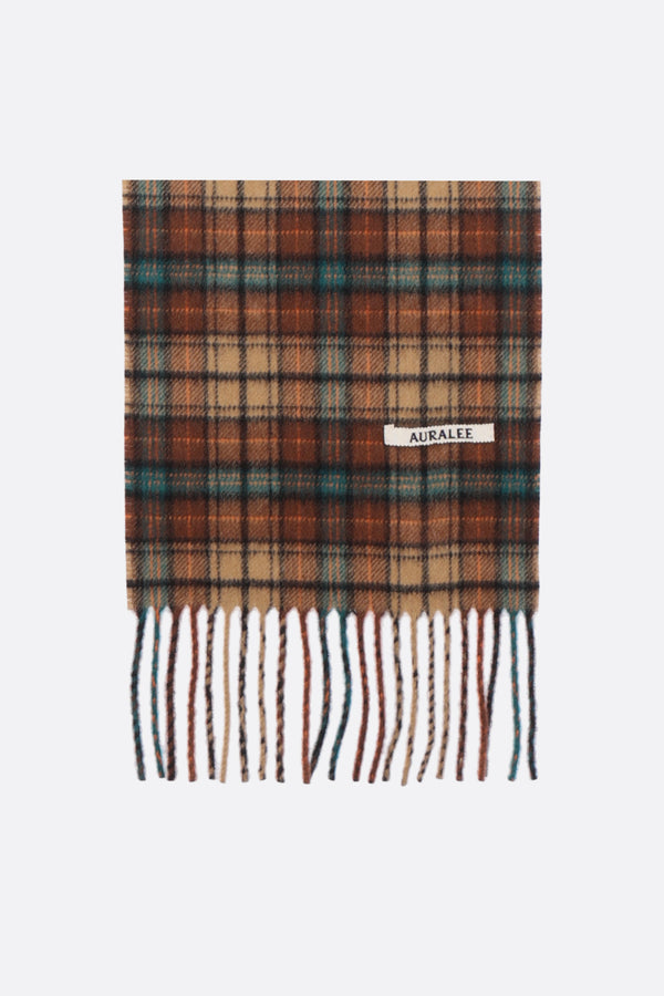 check cashmere scarf