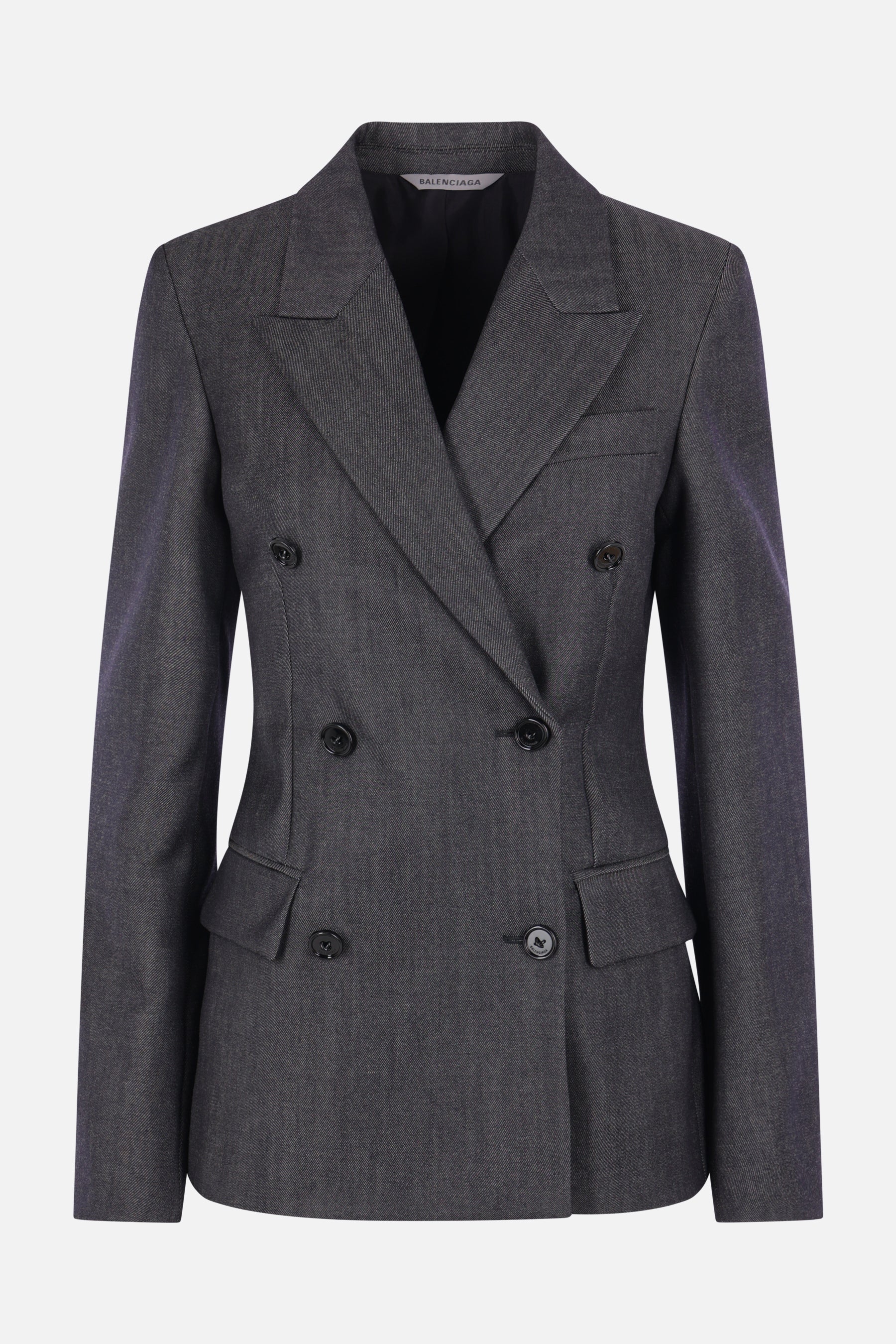 double-breasted jacket in twill