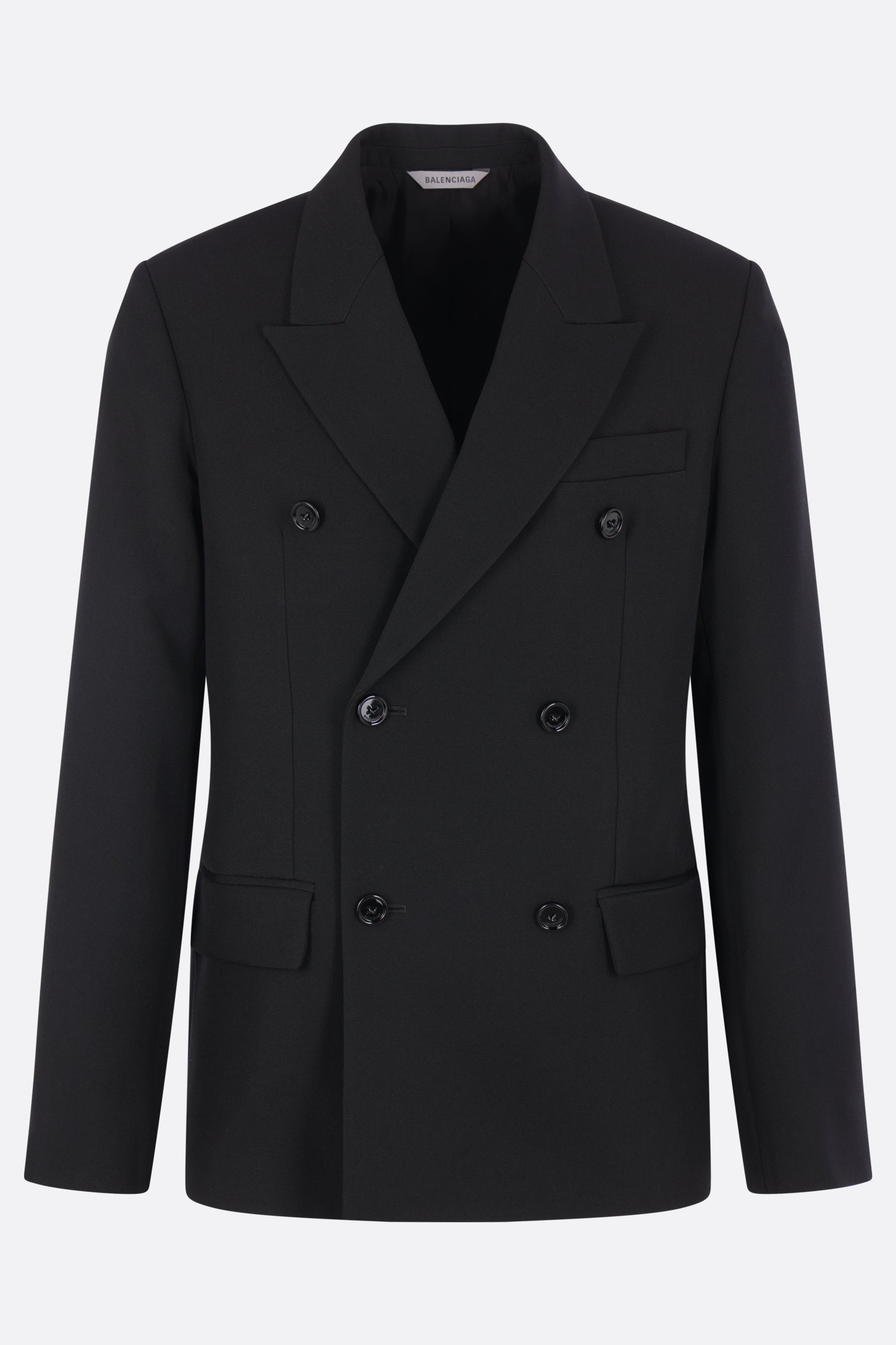 double-breated jacket in wool