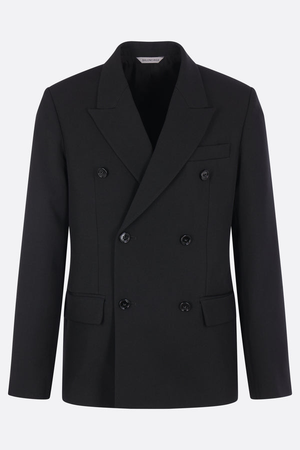 double-breated jacket in wool