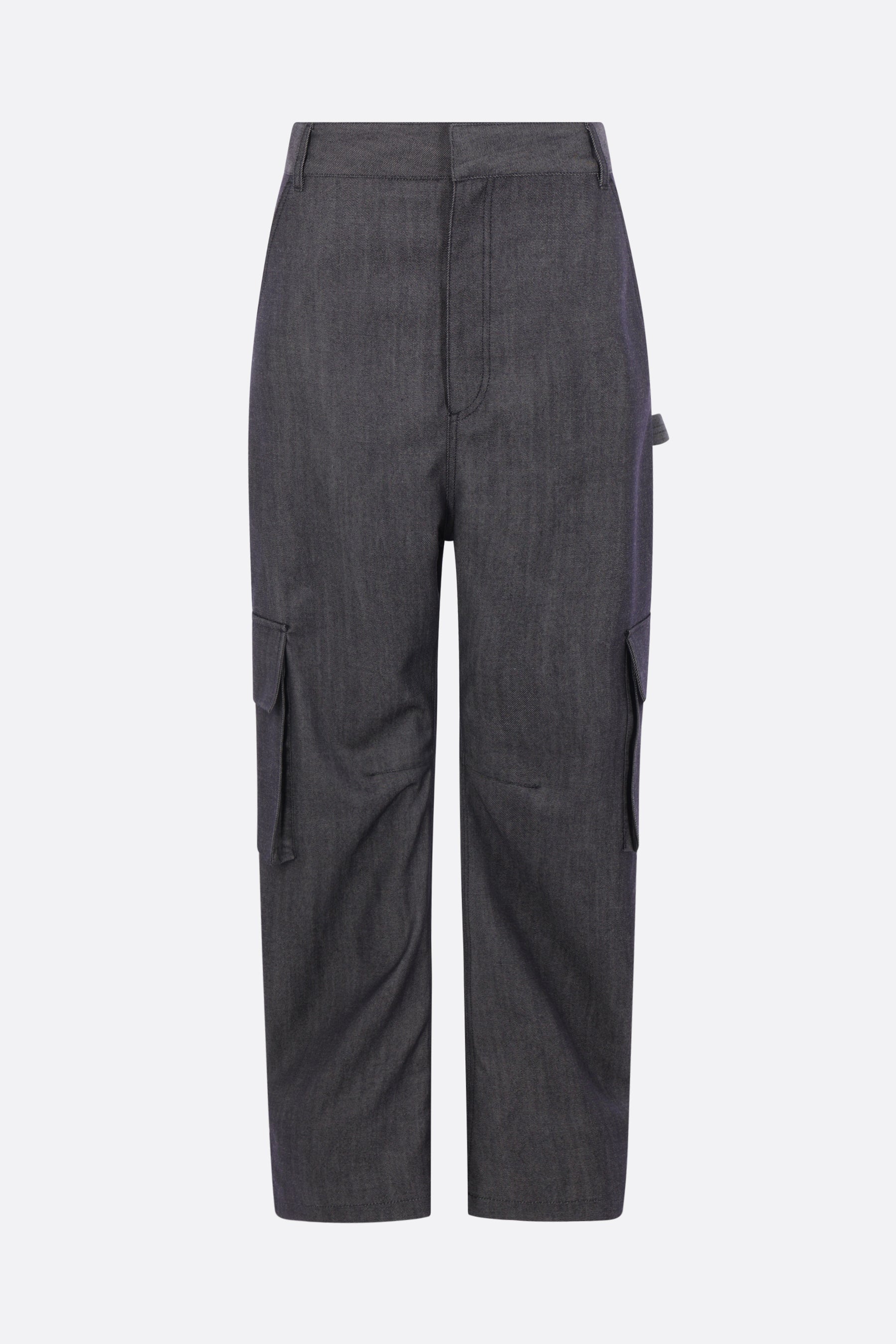 wool twill cargo trousers