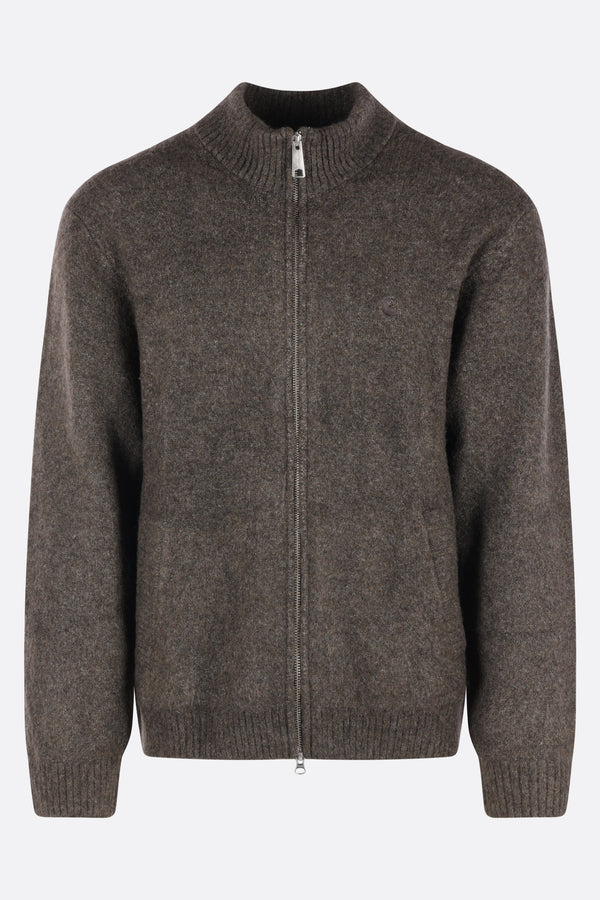 cardigan full-zip Curtis in misto lana