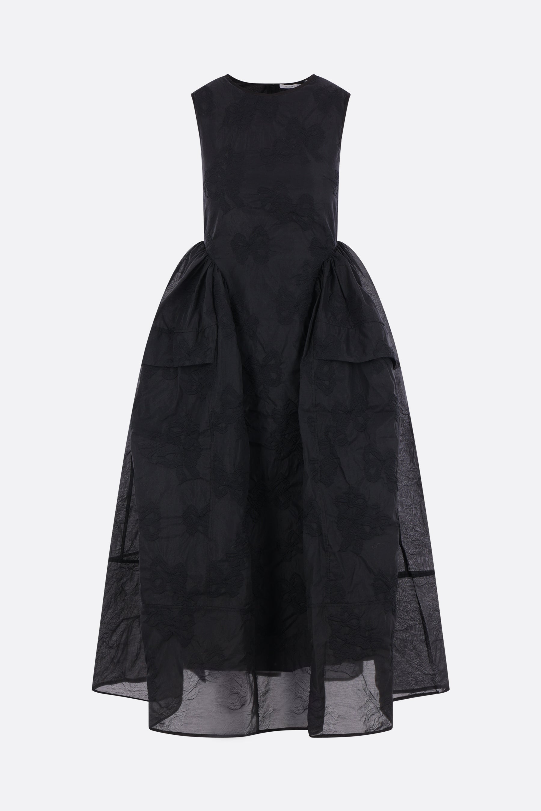 Duana sleeveless dress in Papillon matelassé