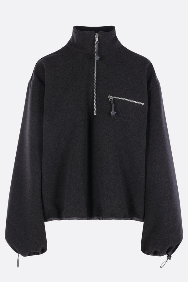 Frederik half-zip sweatshirt in felt