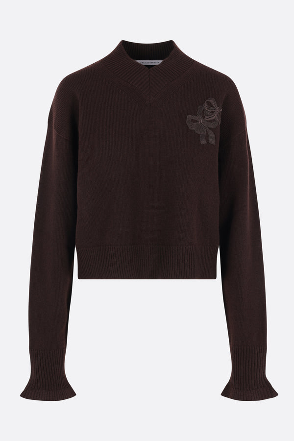 Drusilla cropped sweater in wool