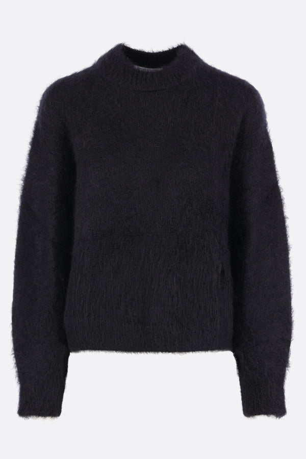 Firall cropped sweater in mohair and silk