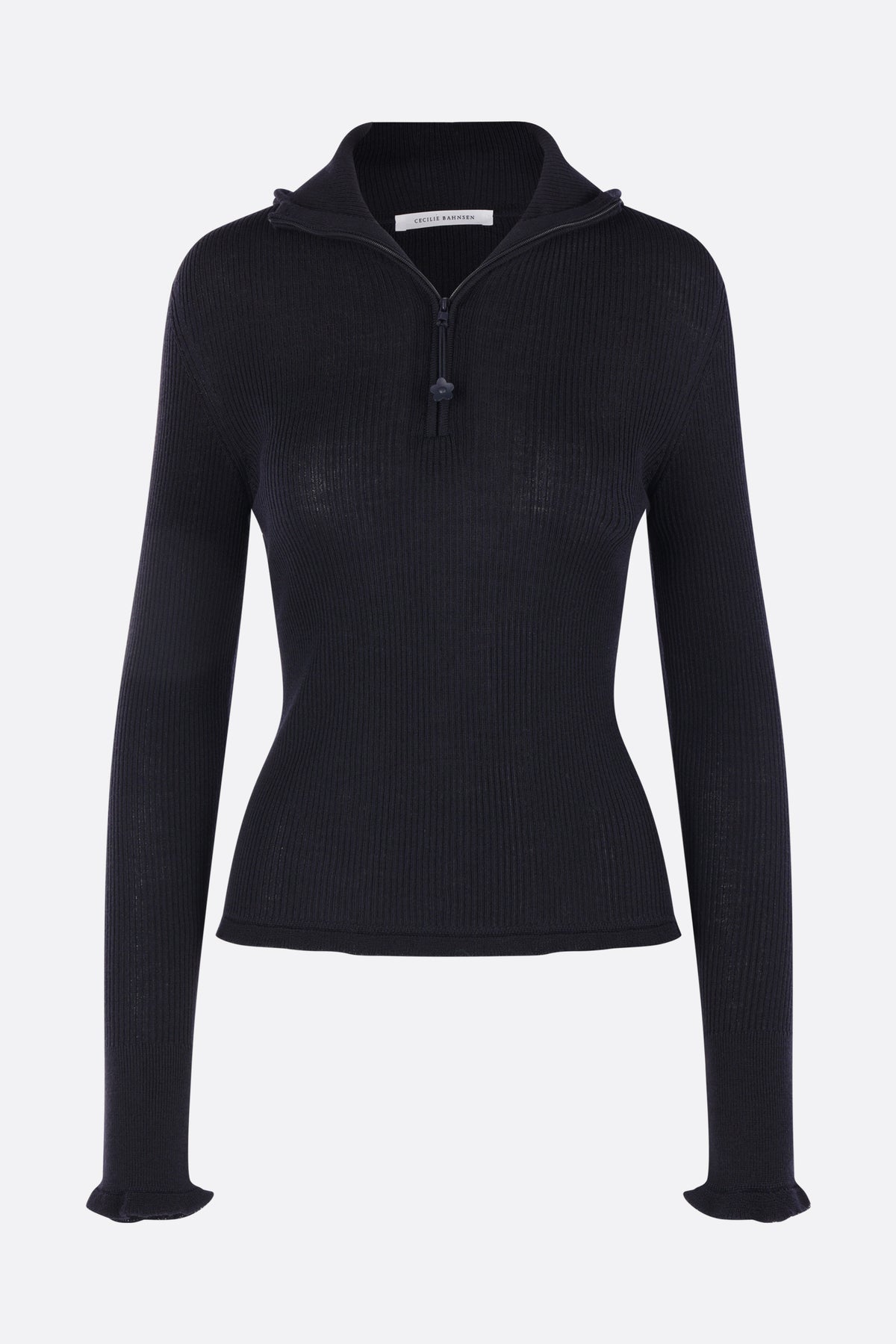 pullover half-zip Belma in lana