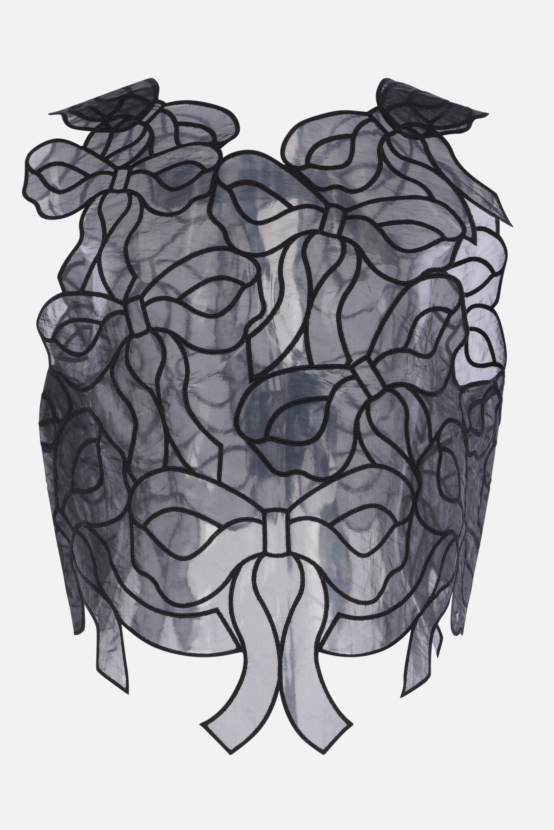 Aya sleeveless top in embroidered organza