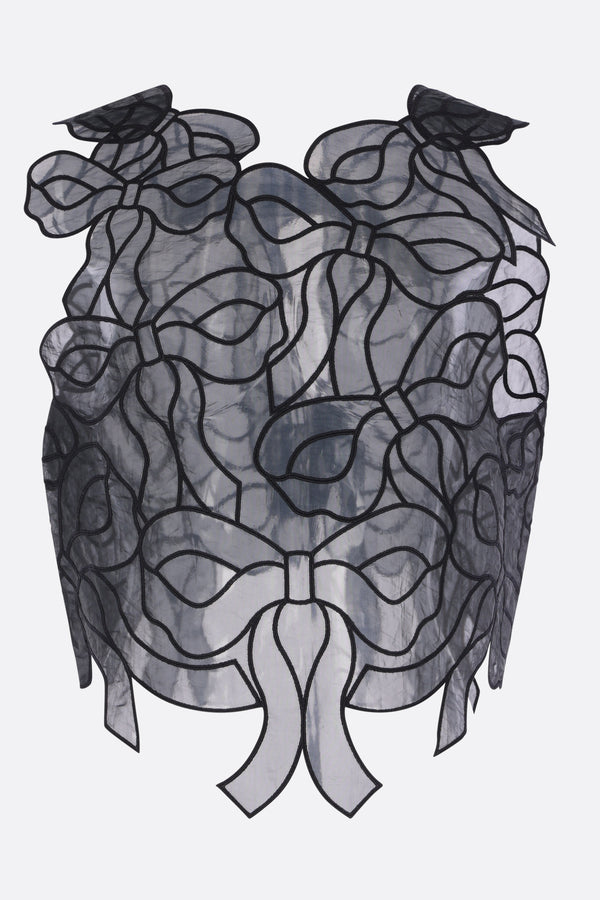 Aya sleeveless top in embroidered organza