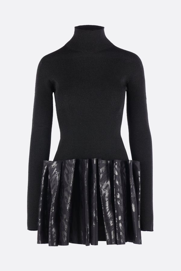 Milan stitch knit mini dress