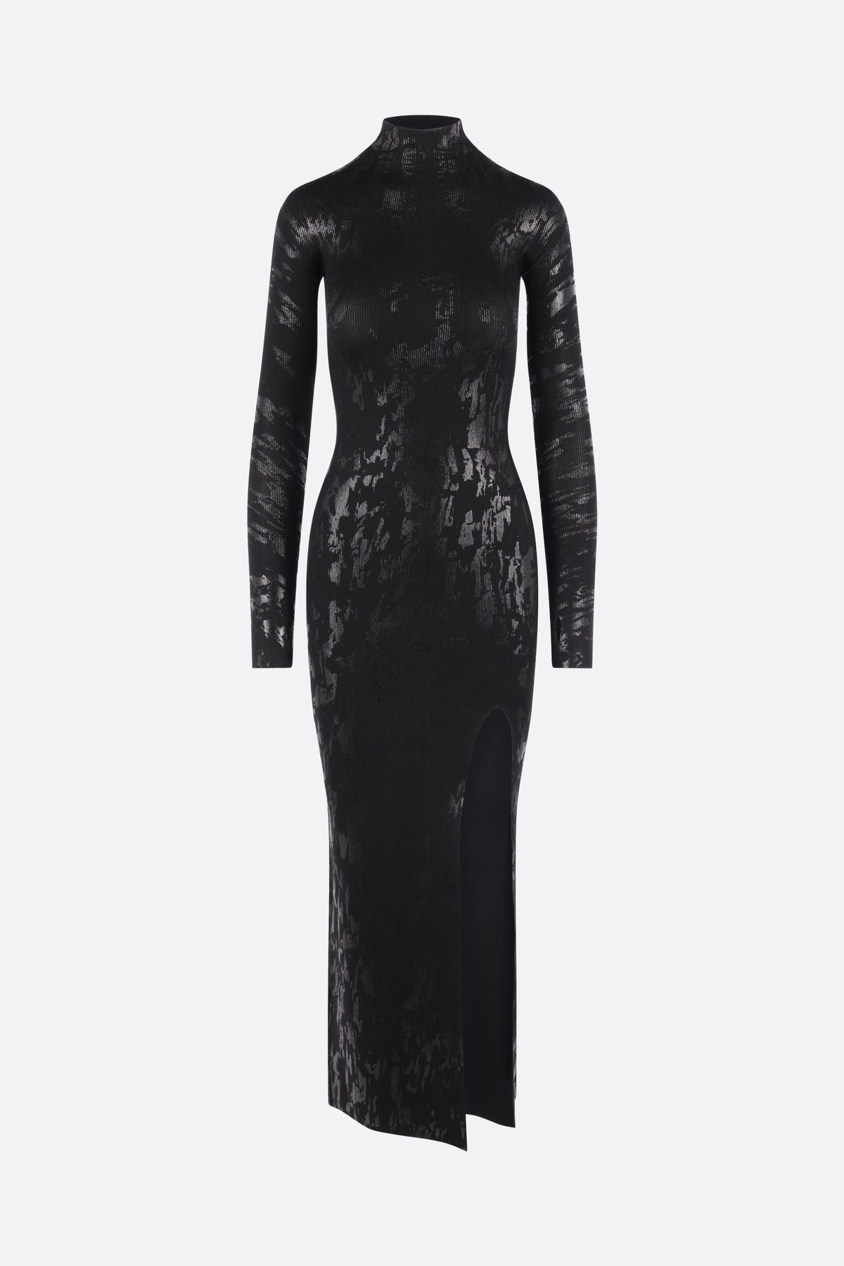Soft Portrait Foil long dress in knit