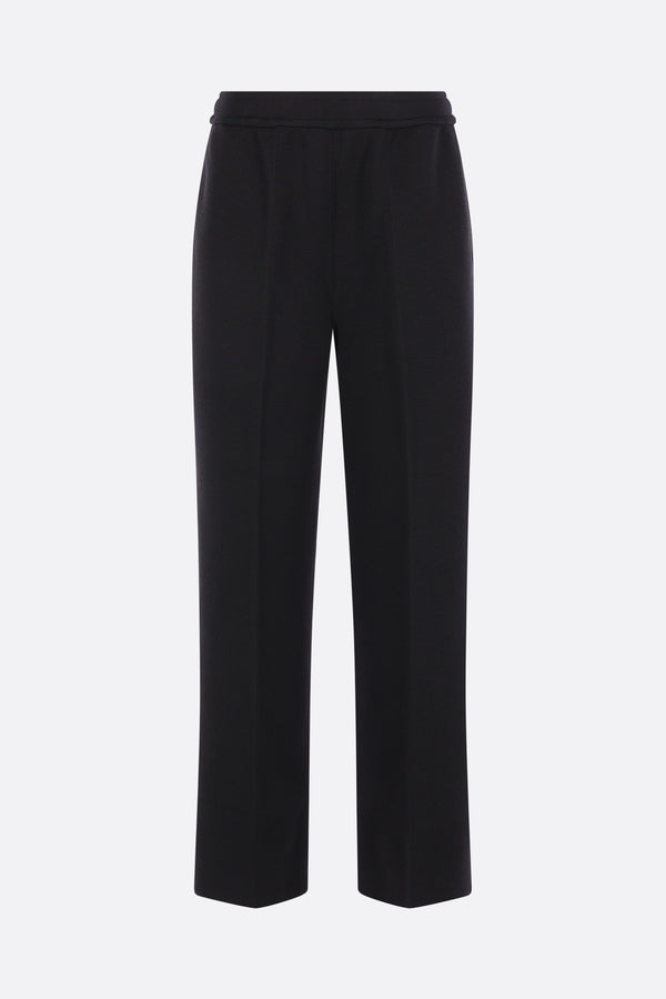 wide-leg trousers in Milan stitch knit
