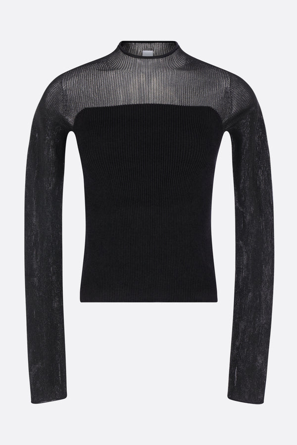 Portrait Velvet Lucent long-sleeve top in knit
