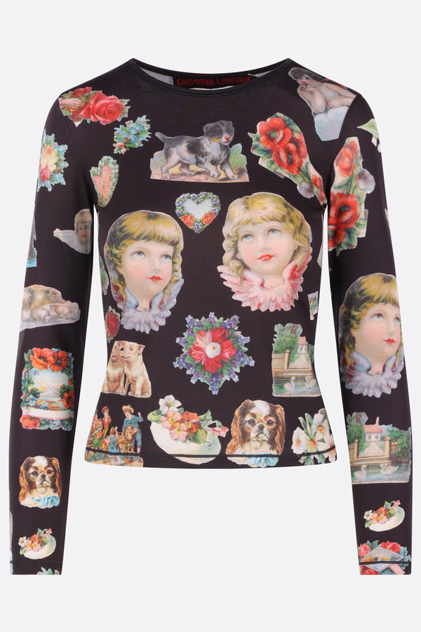 Snippets long-sleeve t-shirt in jersey