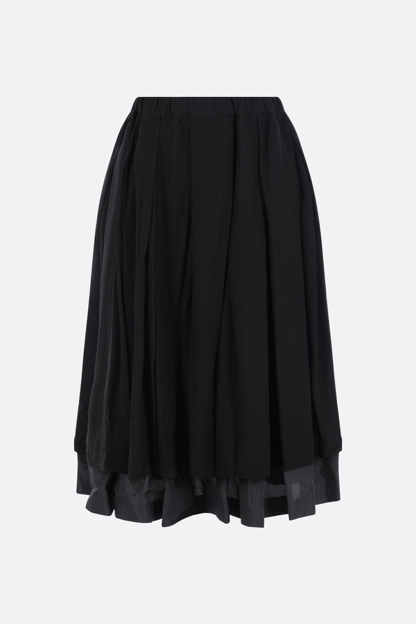 circle skirt in chiffon and taffetà