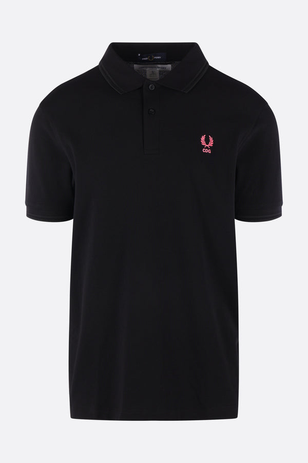 piquet polo shirt with logo embroidery