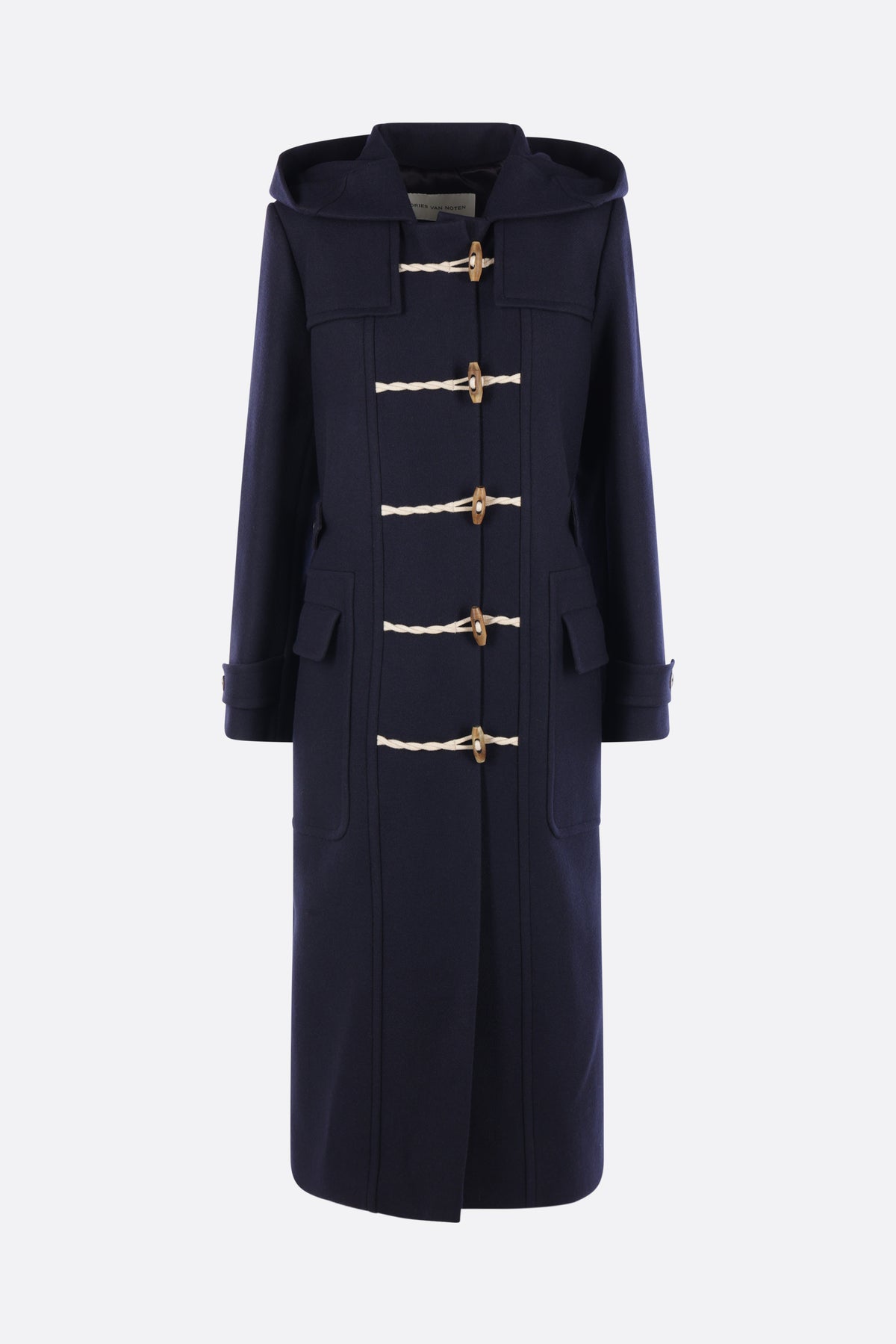 Ruffle duffle coat in wool blend