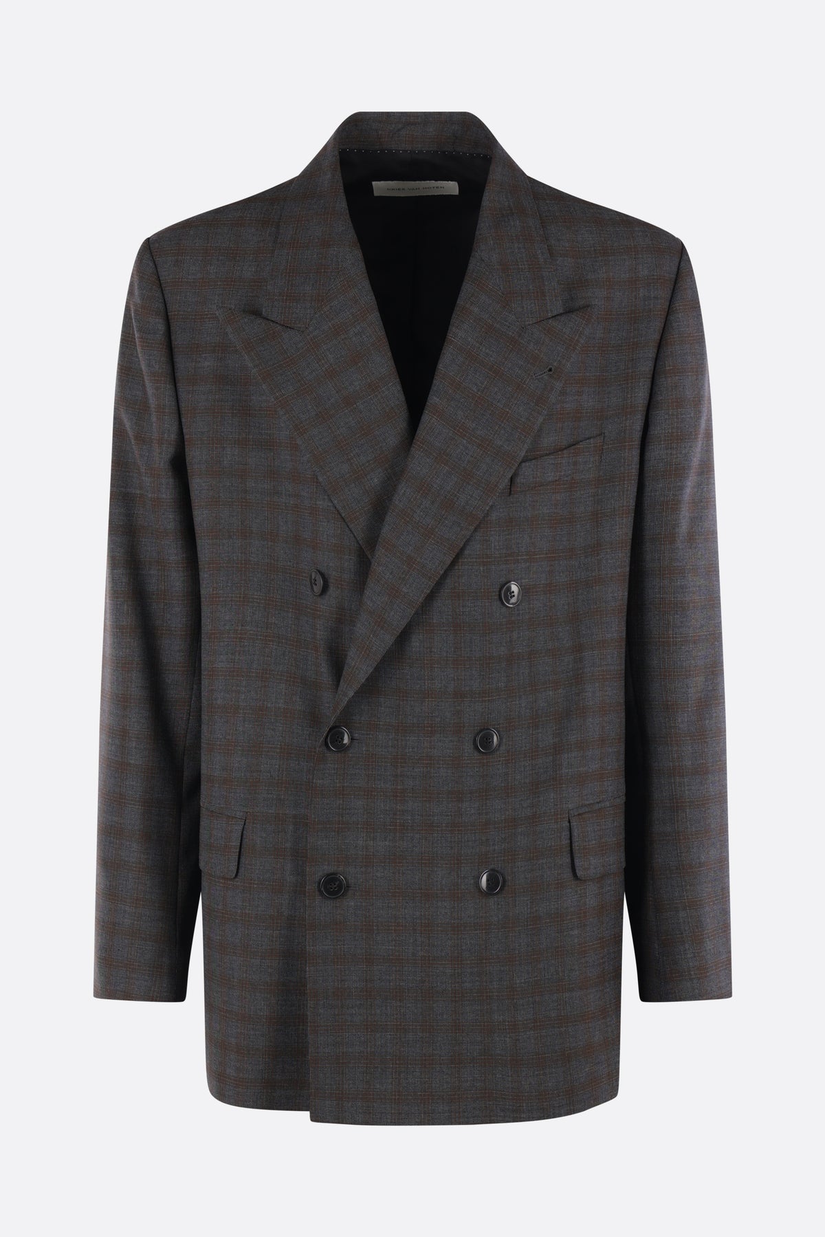 Bosier double-breasted blazer in check wool