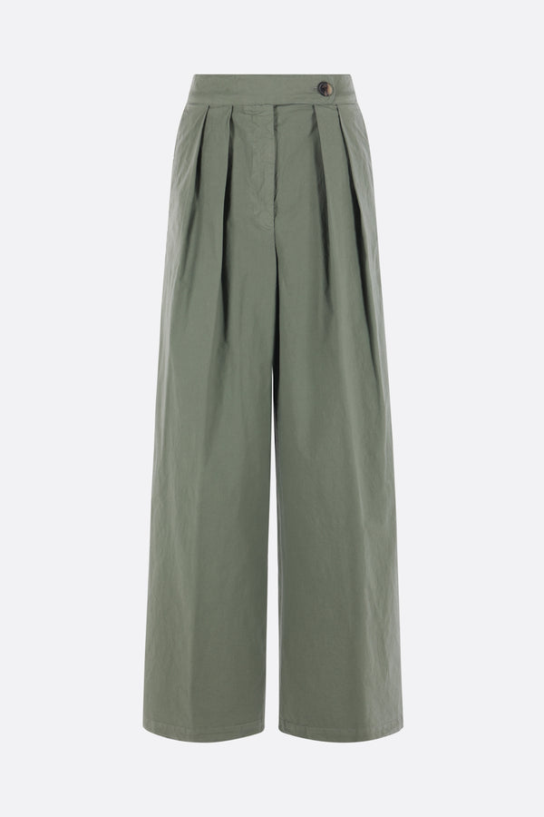 pantalone a gamba ampia Pamplona in cotone stretch