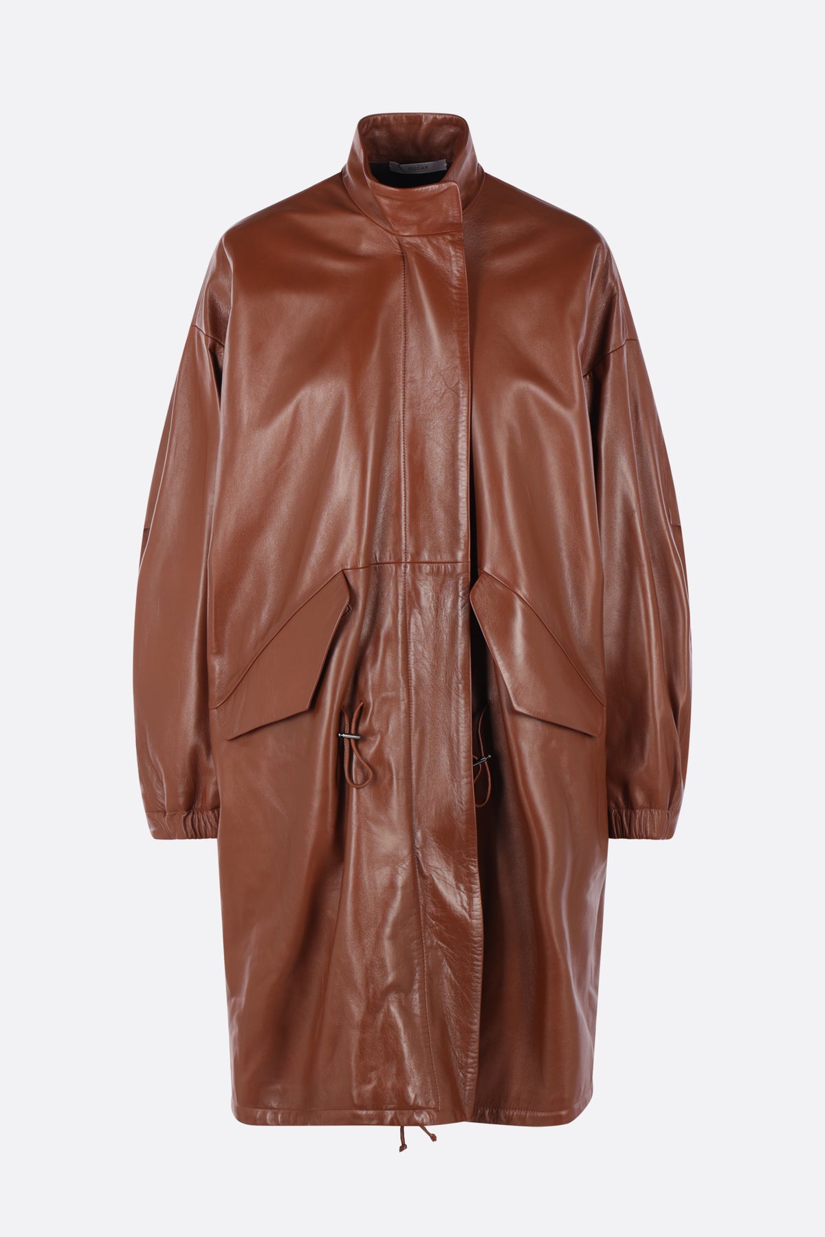 leather parka coat