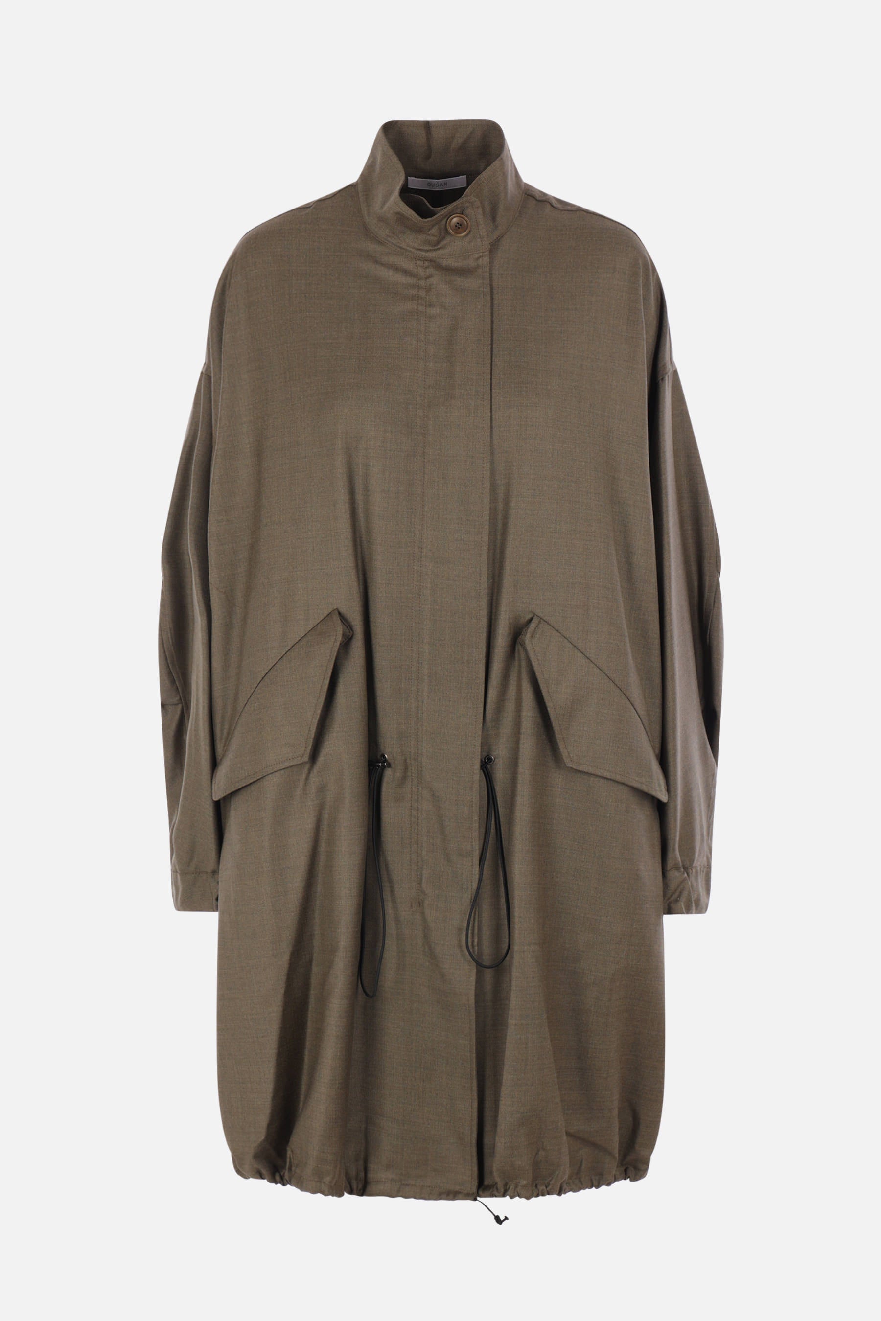 wool oversized parka coat