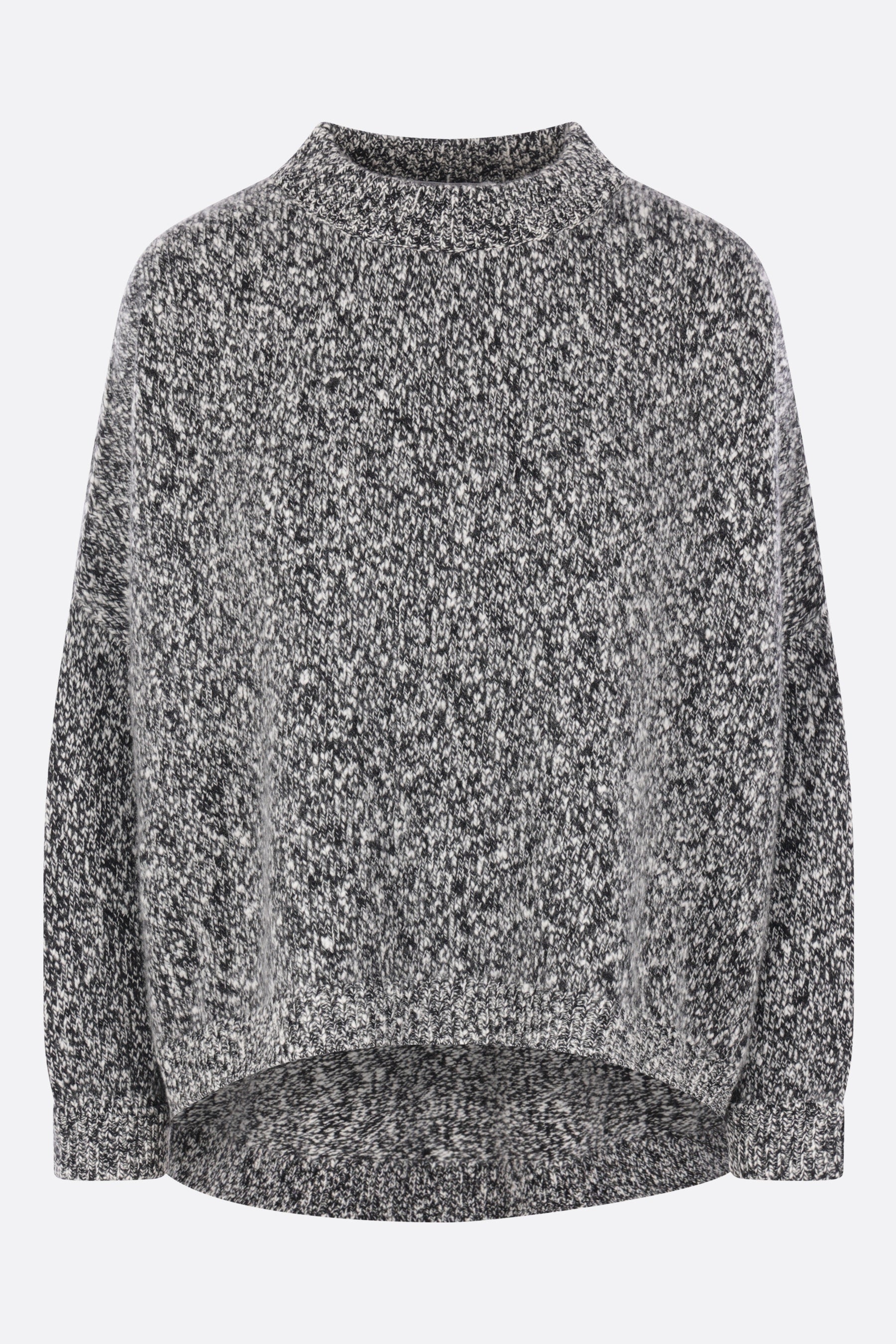 melange cashmere oversized sweater