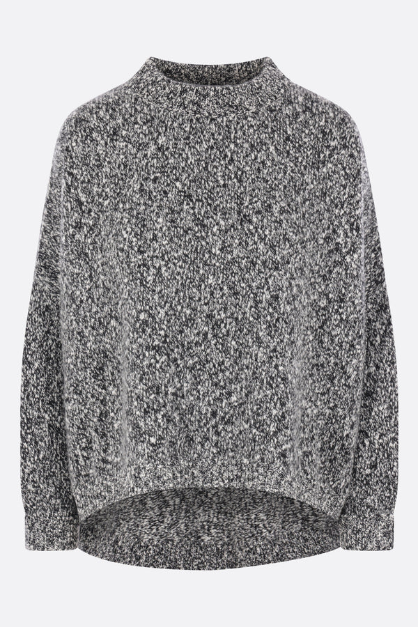 melange cashmere oversized sweater