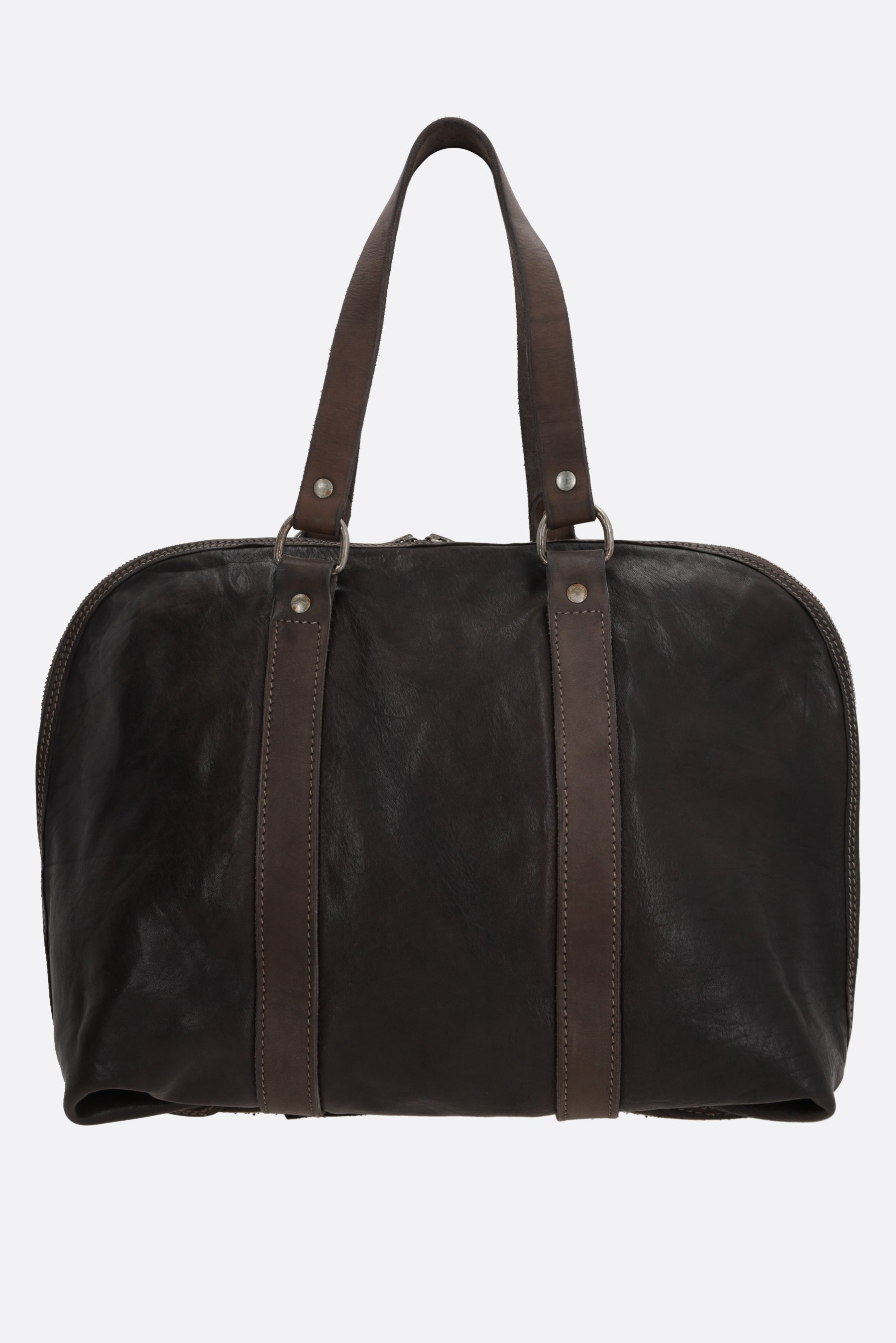 borsa a mano in pelle martellata