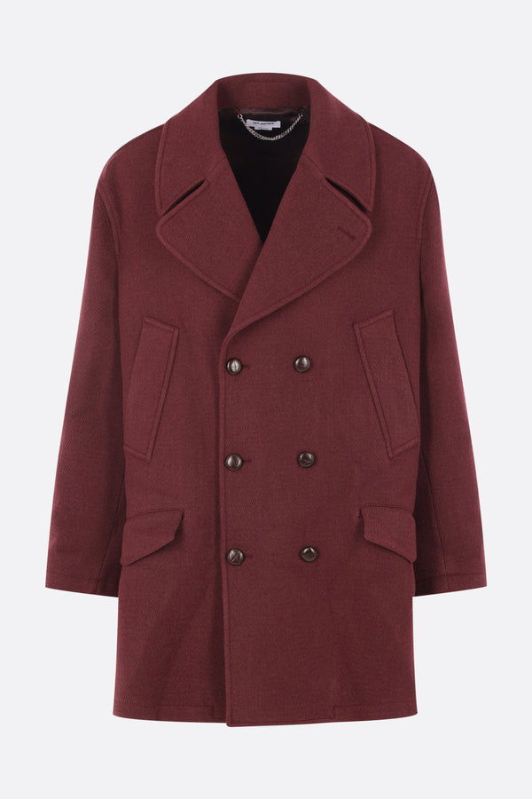 oversized peacoat in wool blend