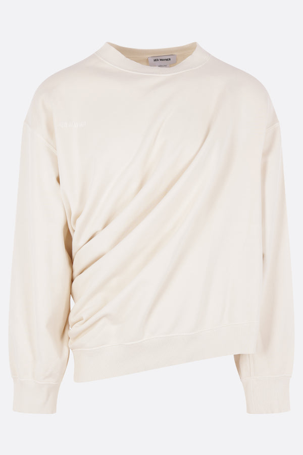 oversized asymmetric sweatshirt in jersey